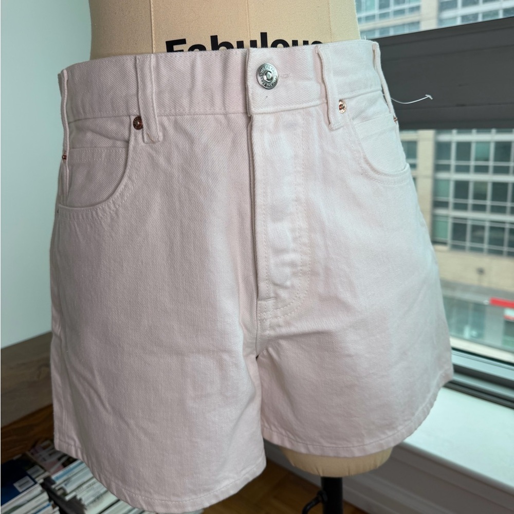 We The Free Soft White Jean Shorts